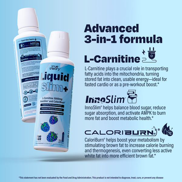 Liquid Slim + | Fat Burner & Energy Booster | Blue Razz